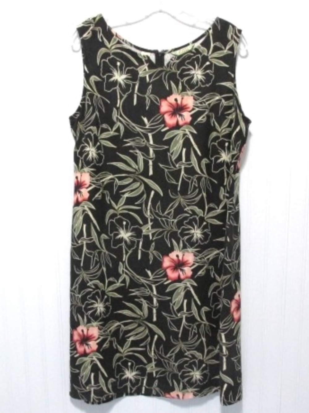 Tommy Bahama Black Tropical A-line Sundress, Size 14